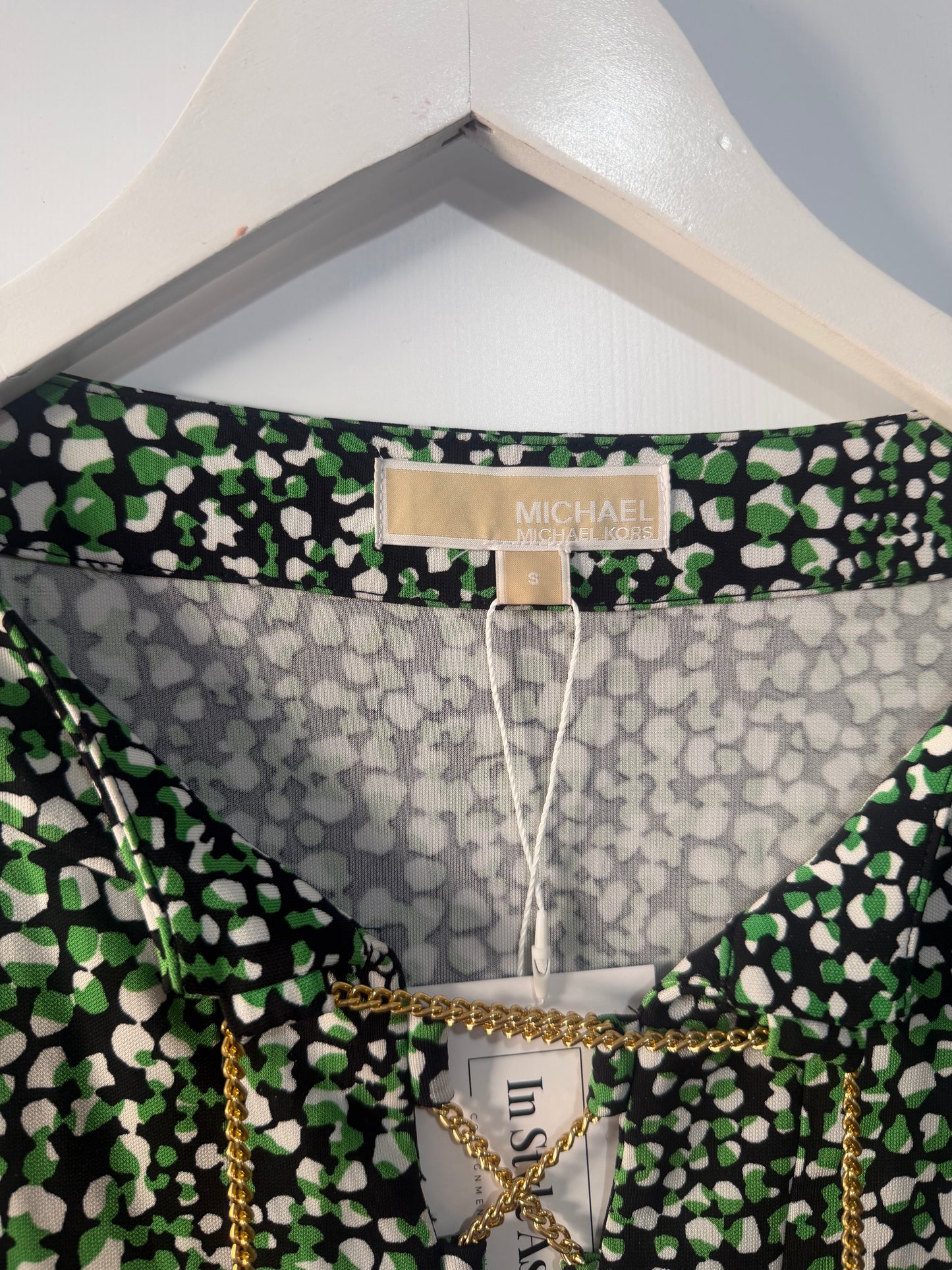 Green Michael Kors Blouse, Size S (Very generous-fits Medium)