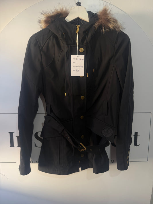 Black Gucci Jacket Fur Trim Hood, 40 (UK 8)