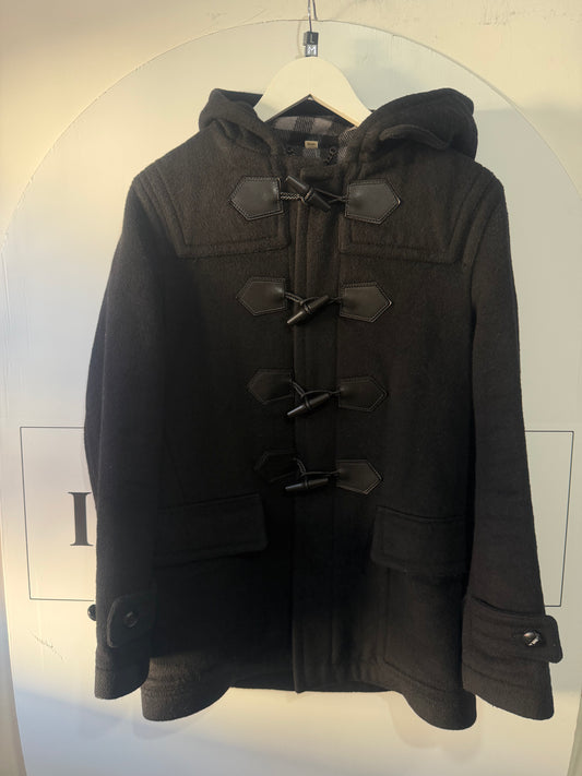 Black Burberry Men's Coat, Size 46