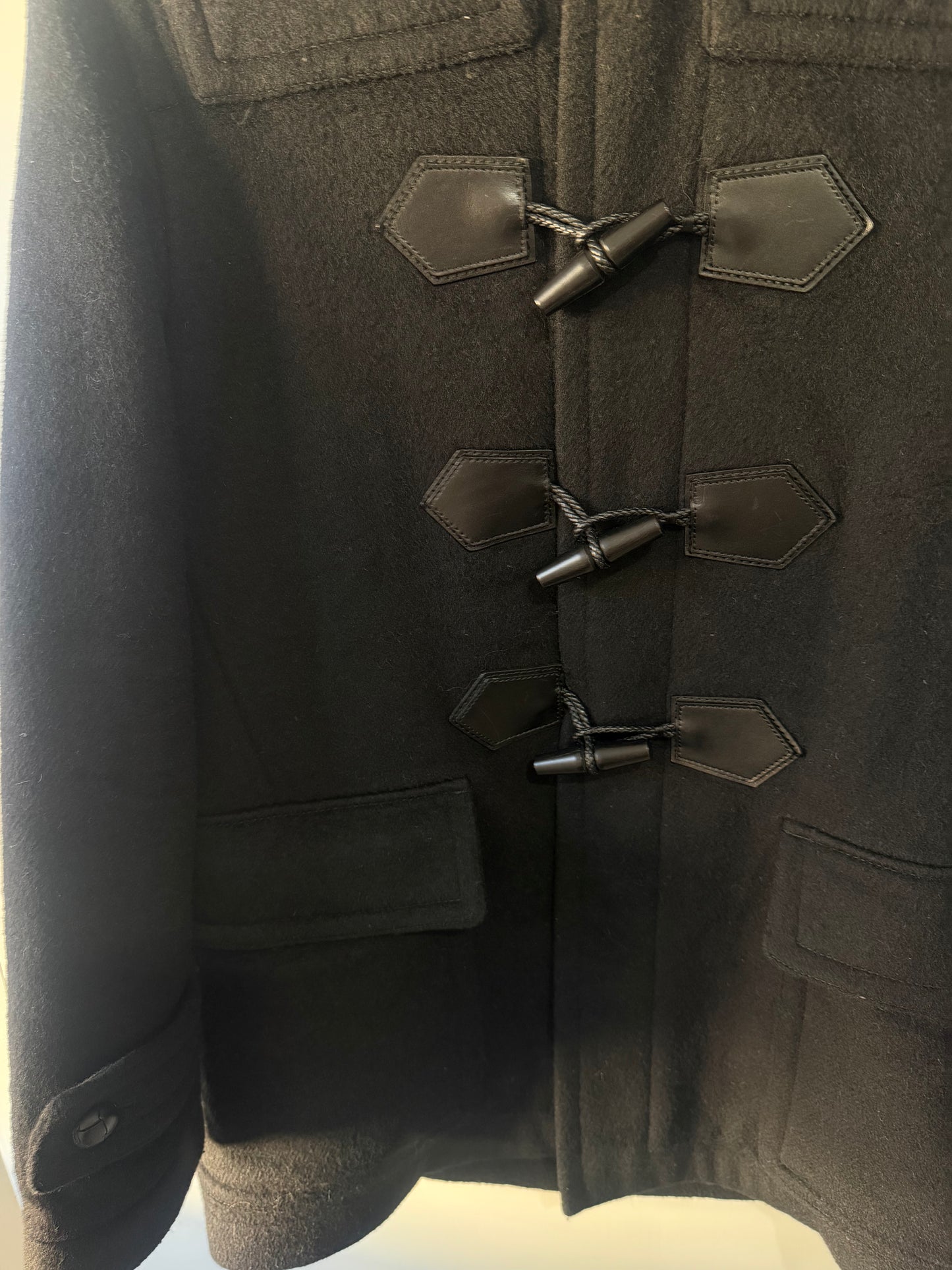 Black Burberry Men's Coat, Size 46