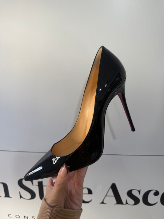 Patent Black Christian Louboutin Heels, Size 39.5