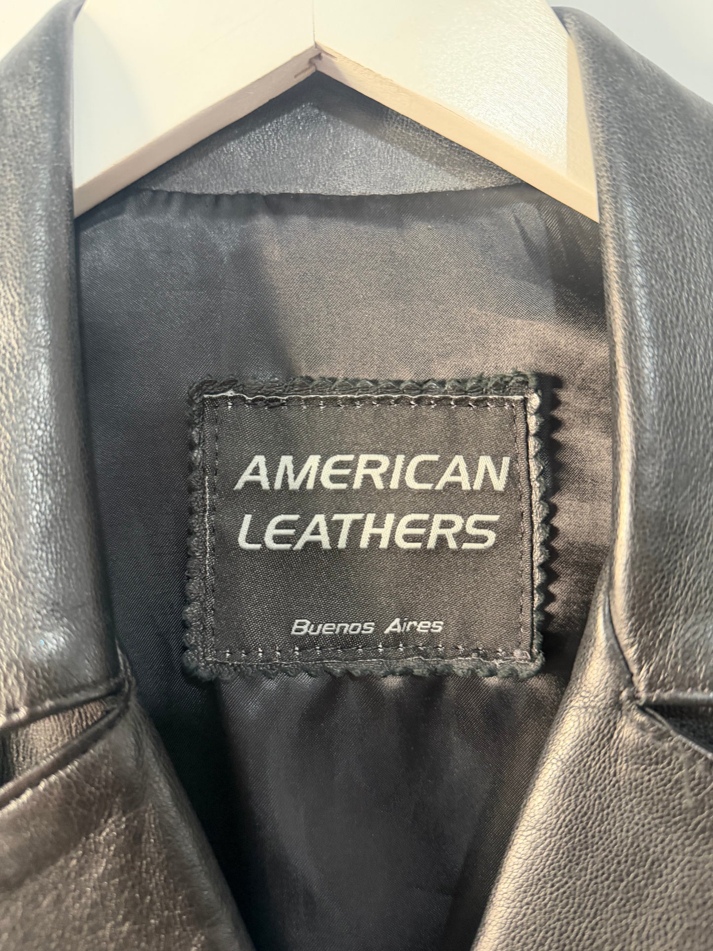Black American Leathers Leather Jacket, Size Medium