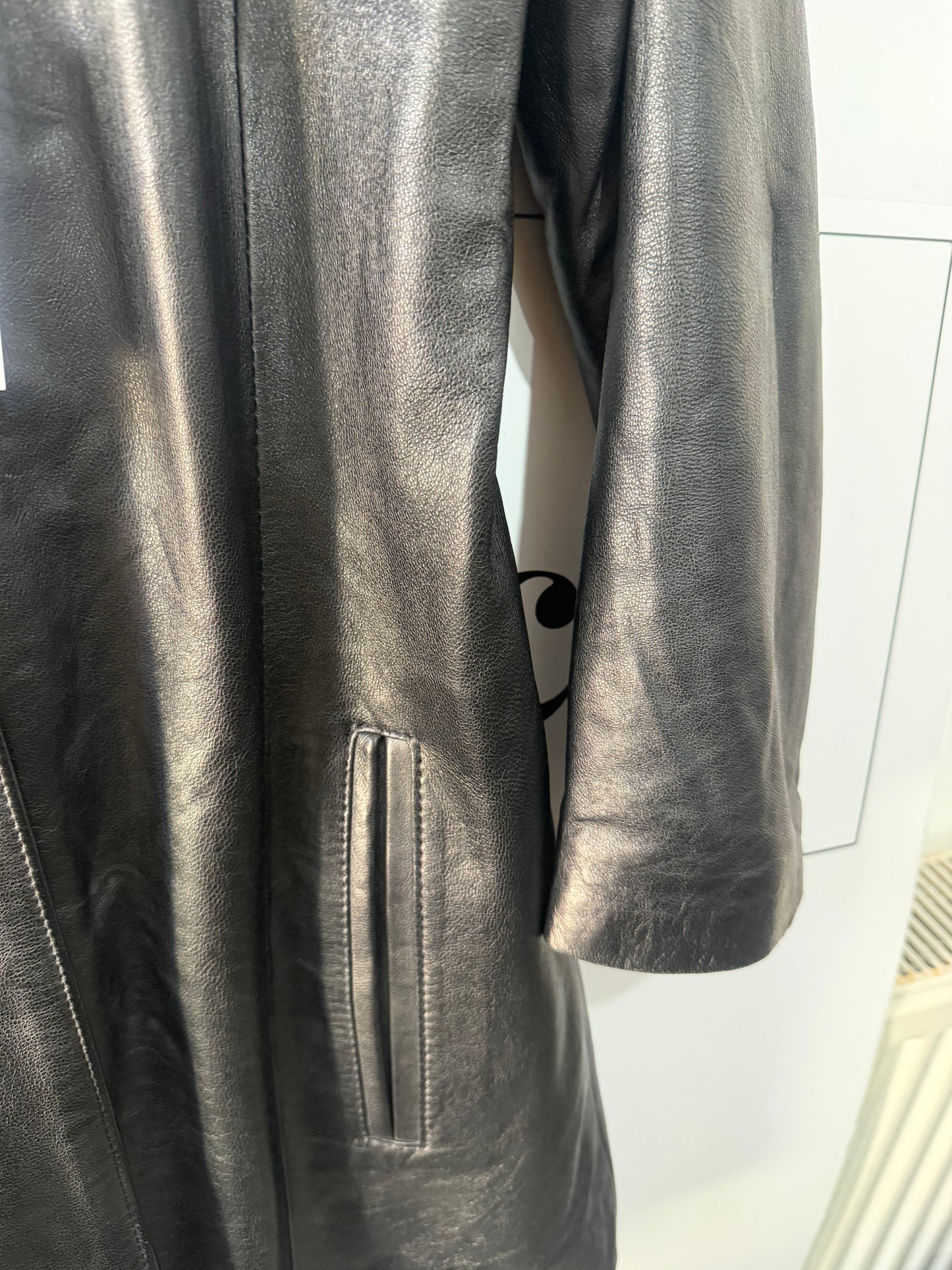 Black American Leathers Leather Jacket, Size Medium