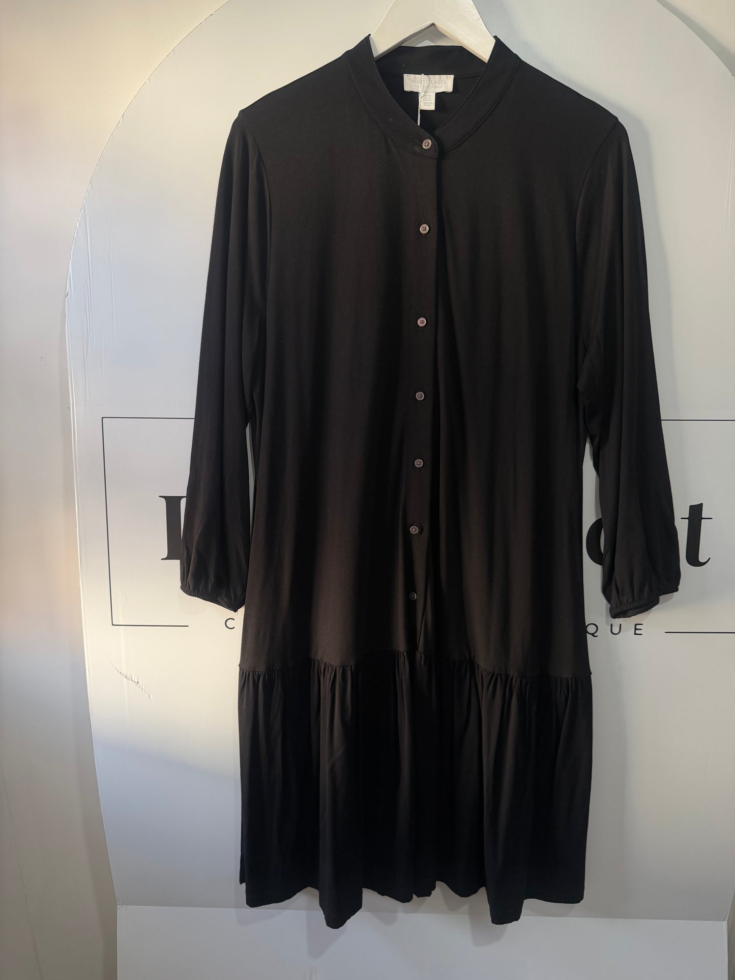 Black White Label The White Company Shirt Dress, Size UK 16
