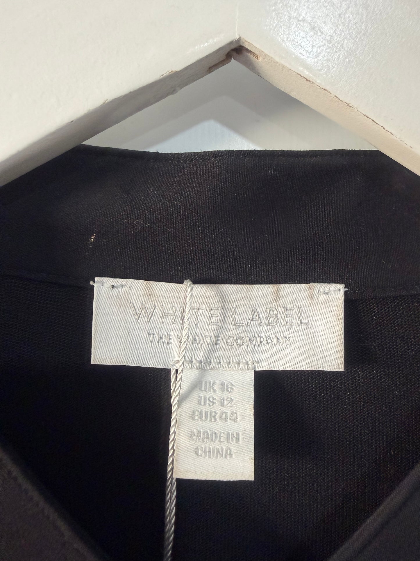 Black White Label The White Company Shirt Dress, Size UK 16