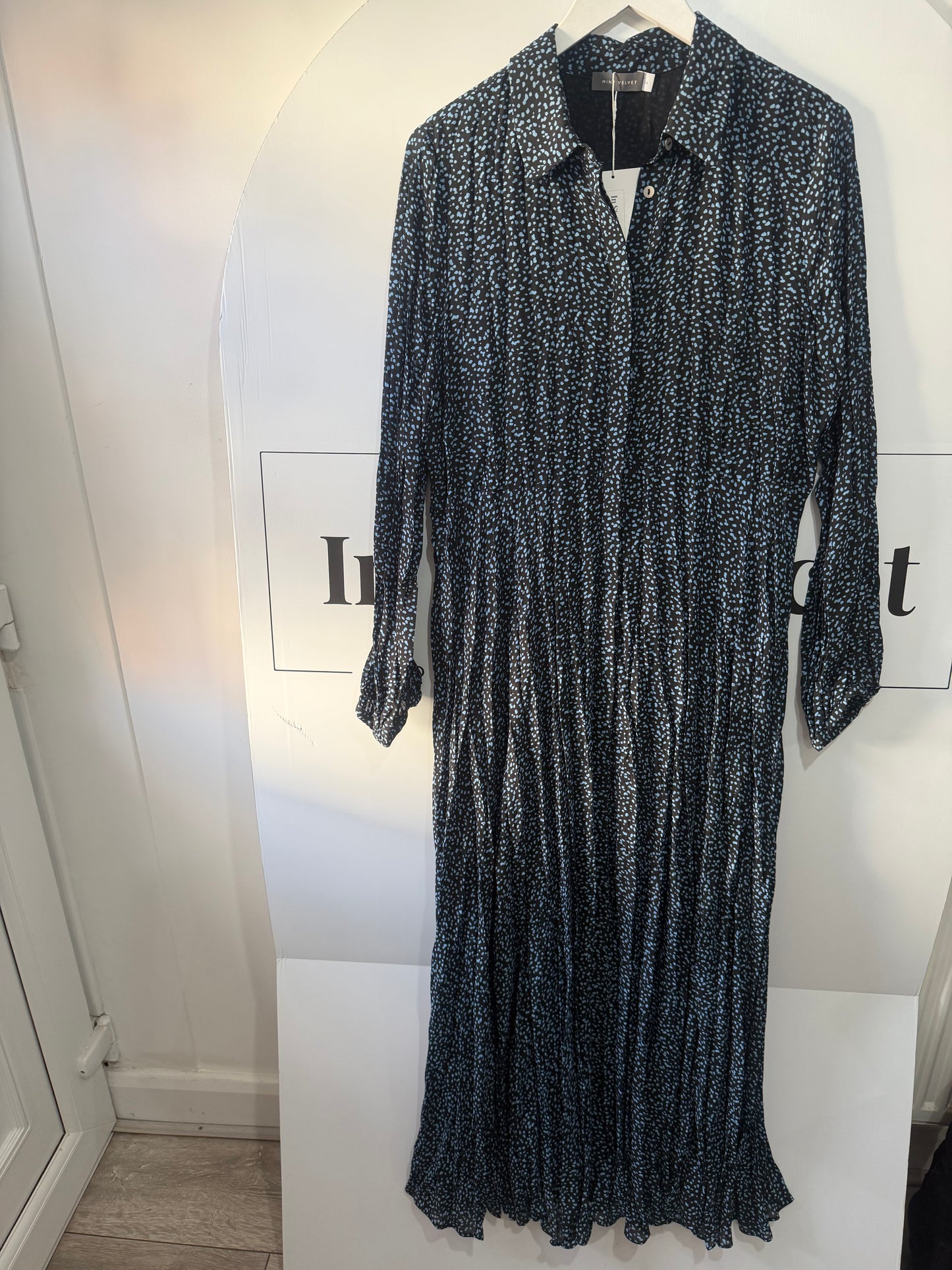 Blue and Black Mint Velvet Dress, Size 16