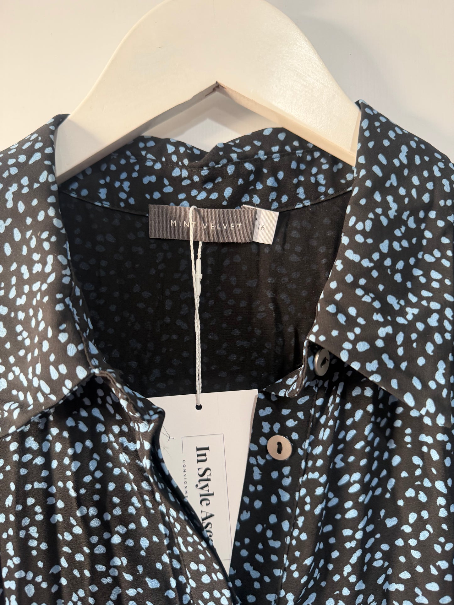 Blue and Black Mint Velvet Dress, Size 16