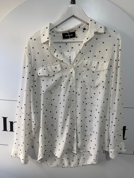 Black and White The Kooples Blouse, Size S/M
