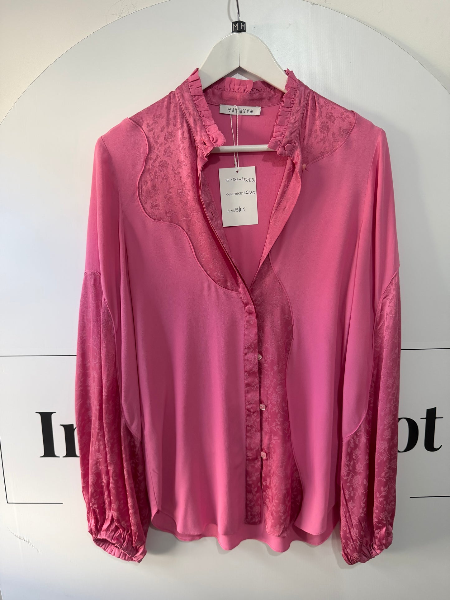 Pink Vivetta Shirt Blouse, Size S/M