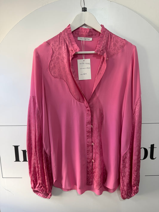 Pink Vivetta Shirt Blouse, Size S/M