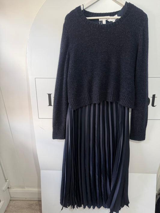 Navy White Label The White Company Dress and Jumper Set, Size L (Fits UK 16)