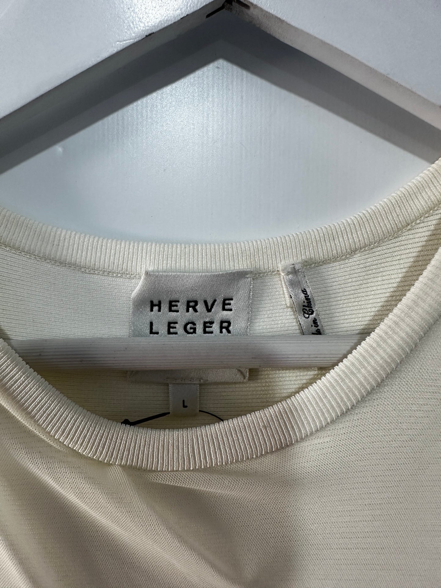 Cream Herve Ledger Dress, L