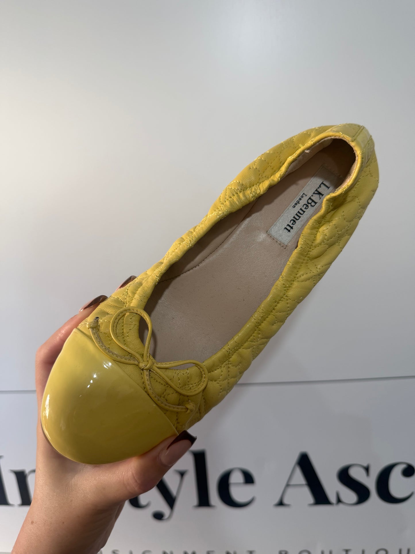 Yellow Lk Bennett Ballet Pumps, Size 37 - UK 4
