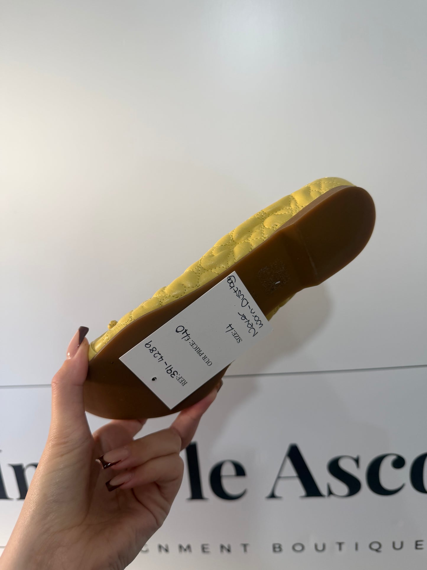 Yellow Lk Bennett Ballet Pumps, Size 37 - UK 4