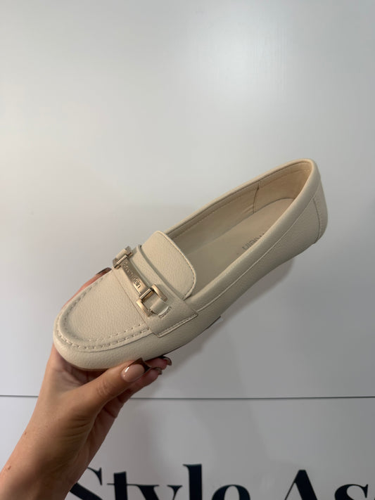 Cream Calvin Klein Brand New Loafers, 6M - UK Size 4