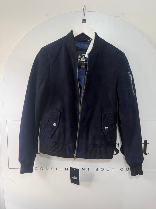 Navy Suede The Jacket Maker Jacket, Size XS/S