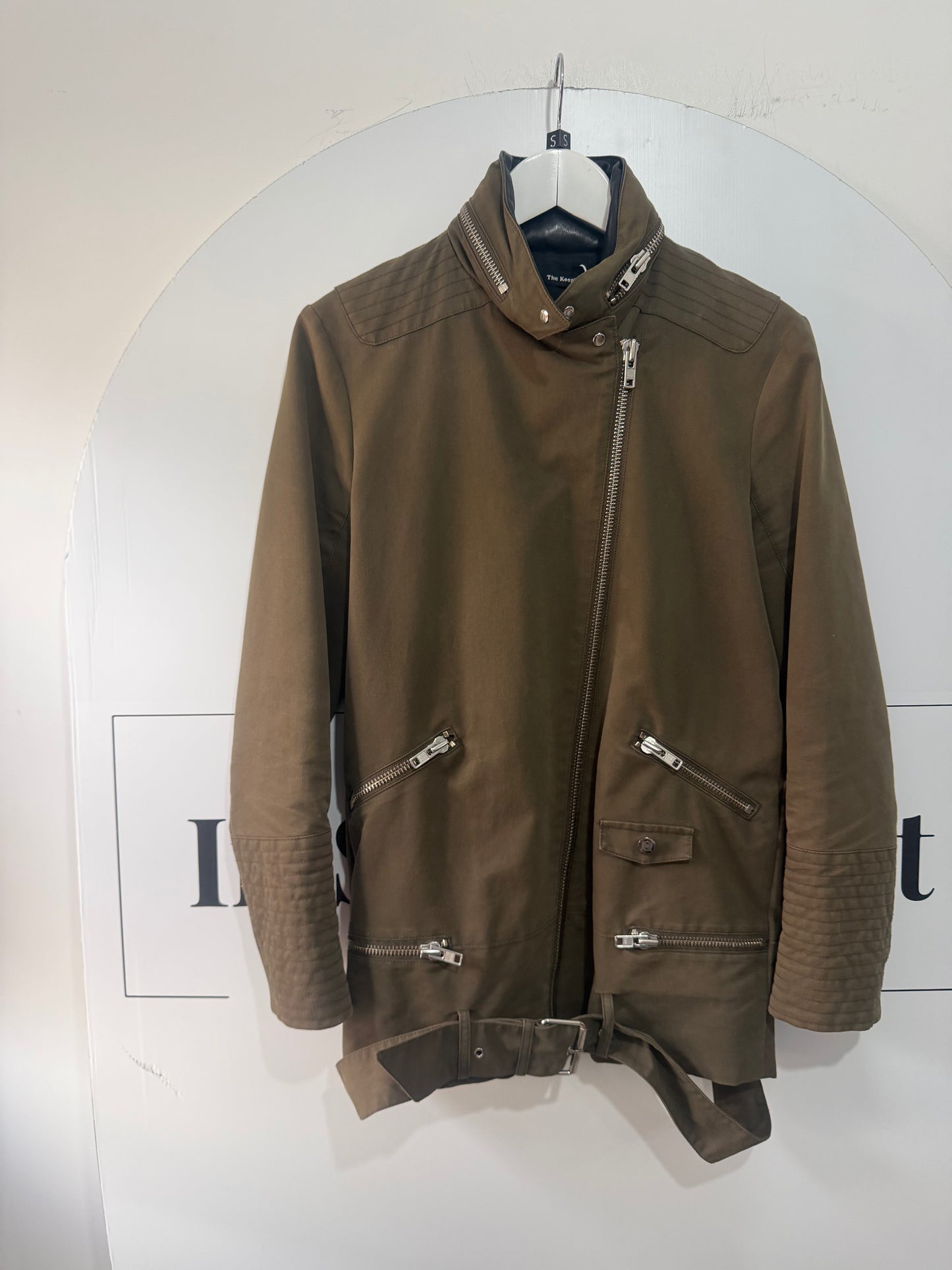 Khaki The Kooples Utility Jacket, Size S