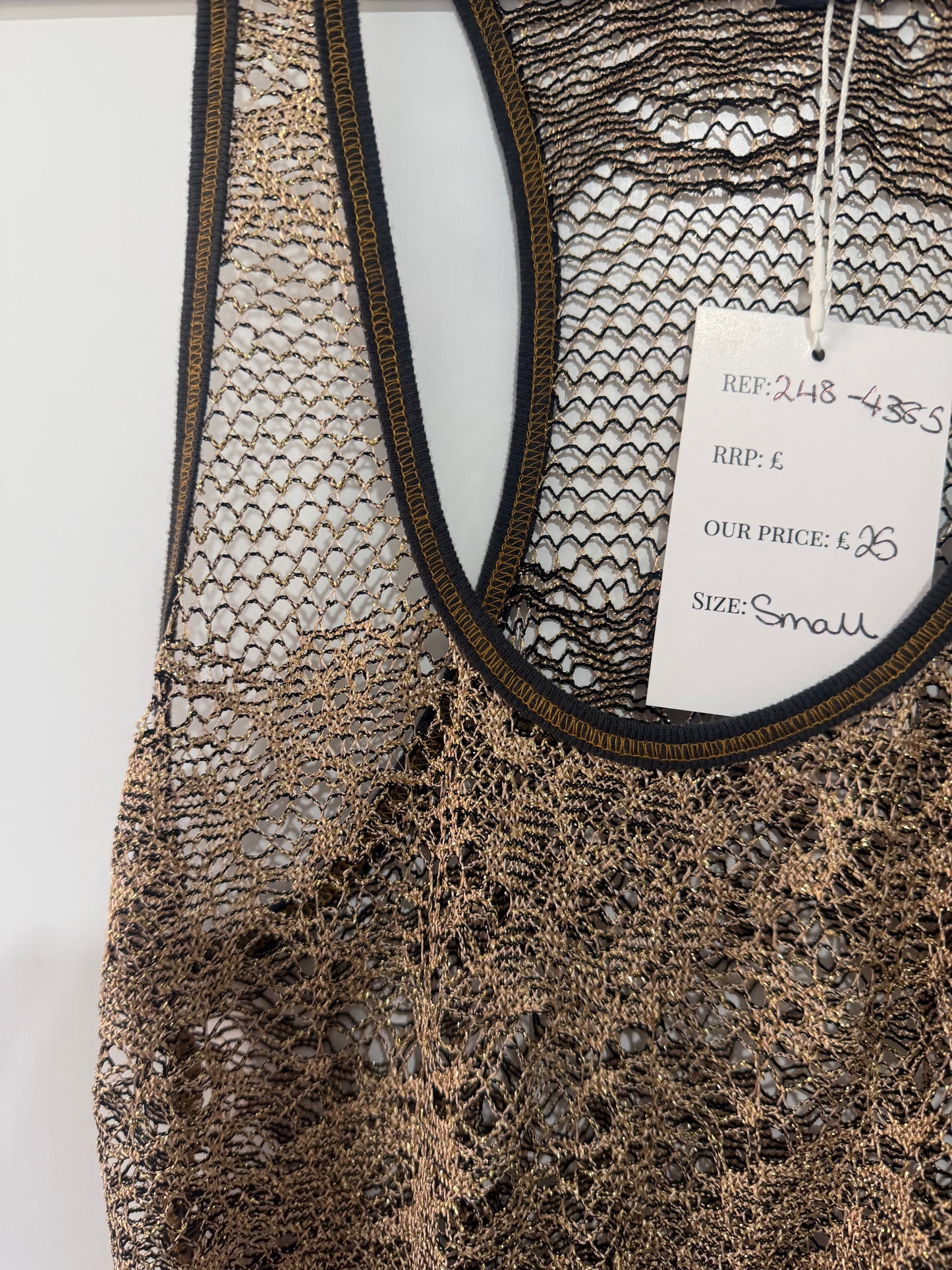 Gold Blue Angels Top, Size S