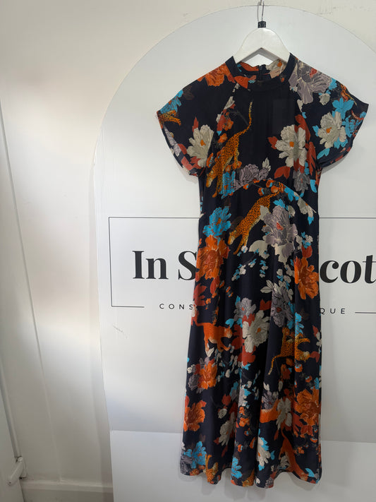 Orange and Blue Kachel X Anthropologie Dress, Size 8