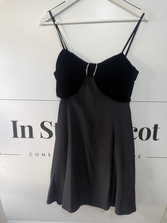 Black and Velvet Juicy Couture Dress, Small