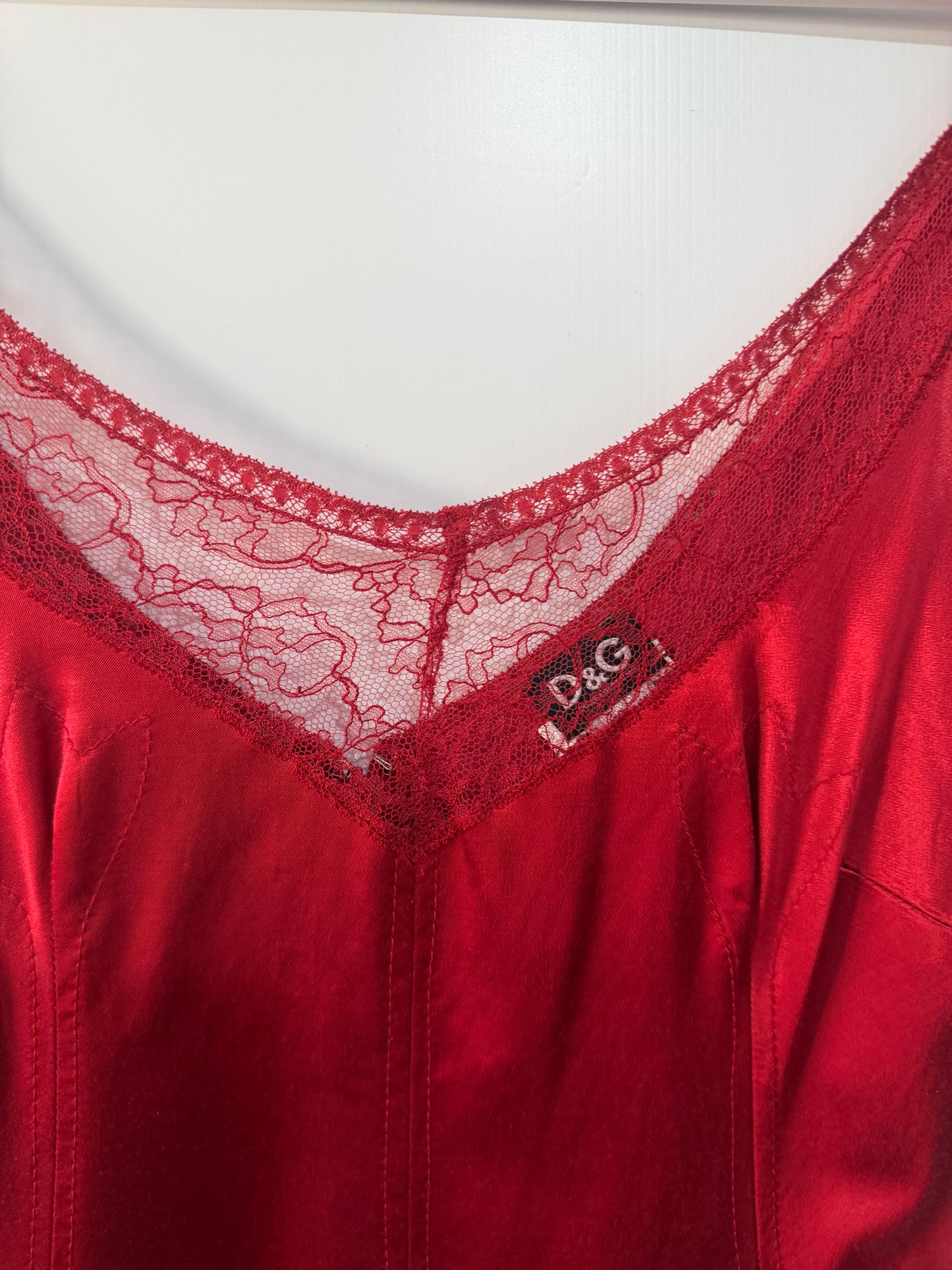 Red Lace D&G Dress, Approx a 10