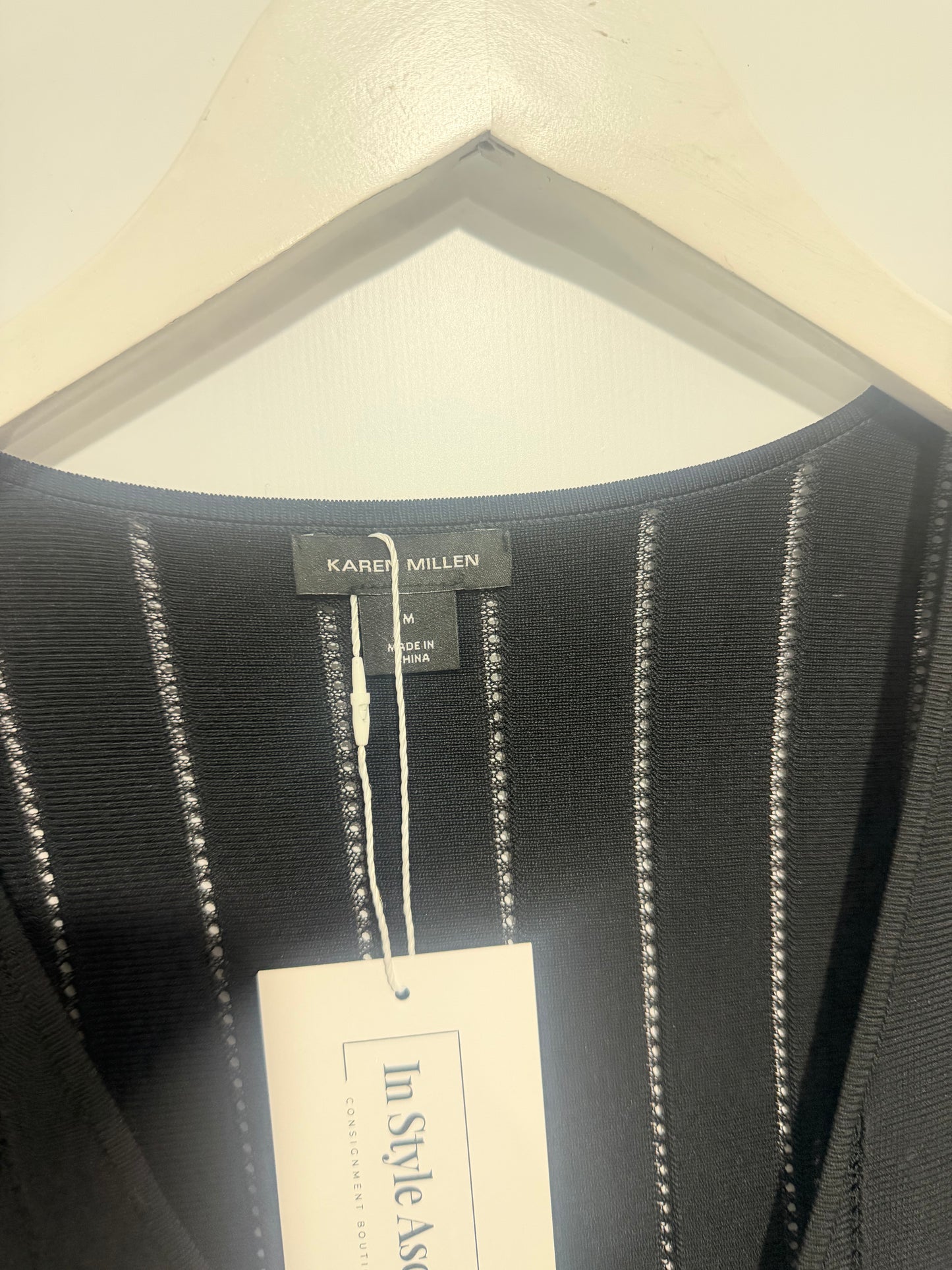 Black Karen Millen Jumper Top Peplum, Size M