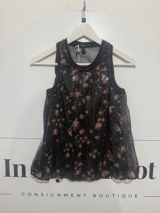 Multi Sequin High Mesh top, Small