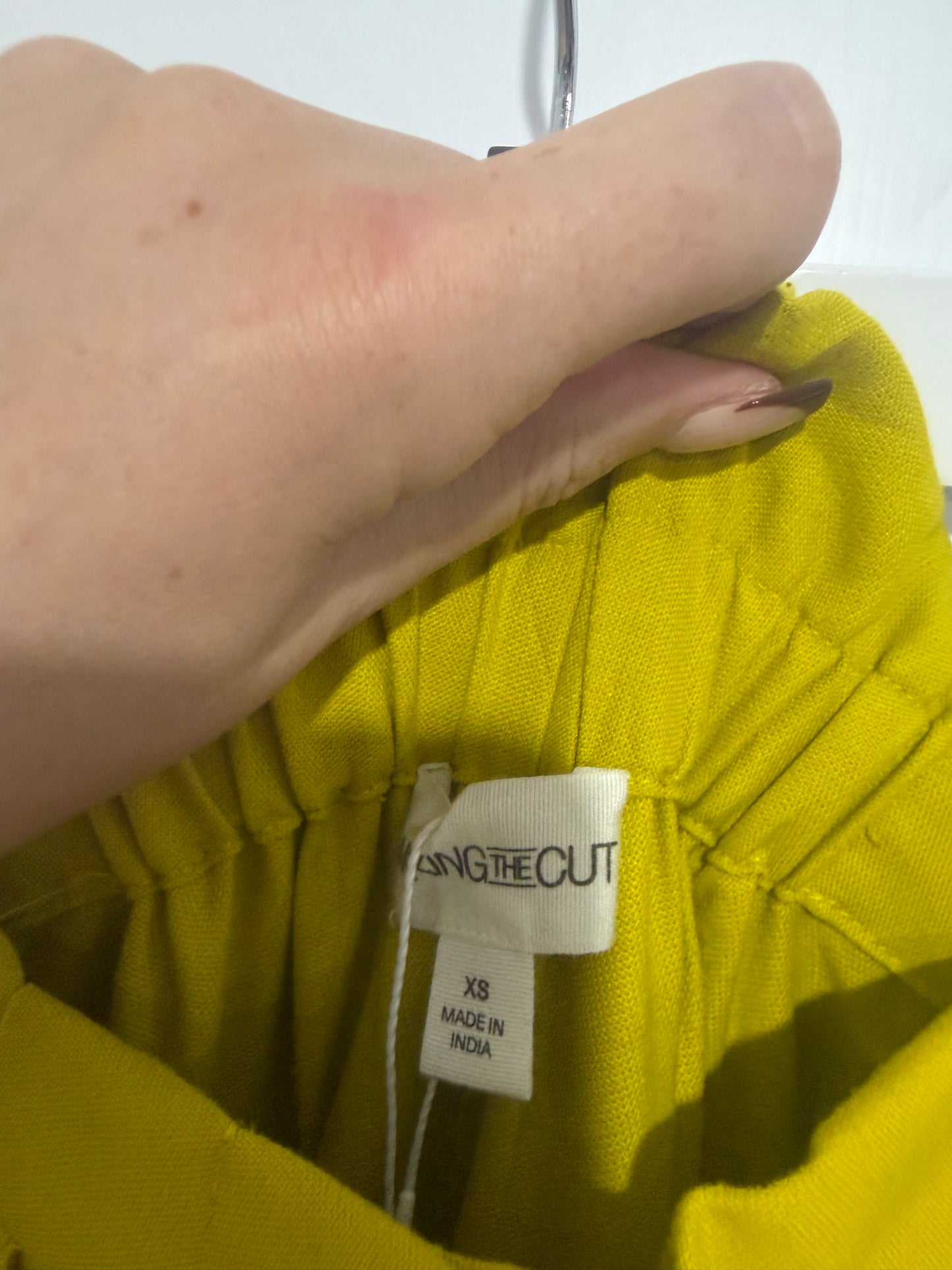 Yellow Making the Cut Wide-Leg Trousers, Size XS