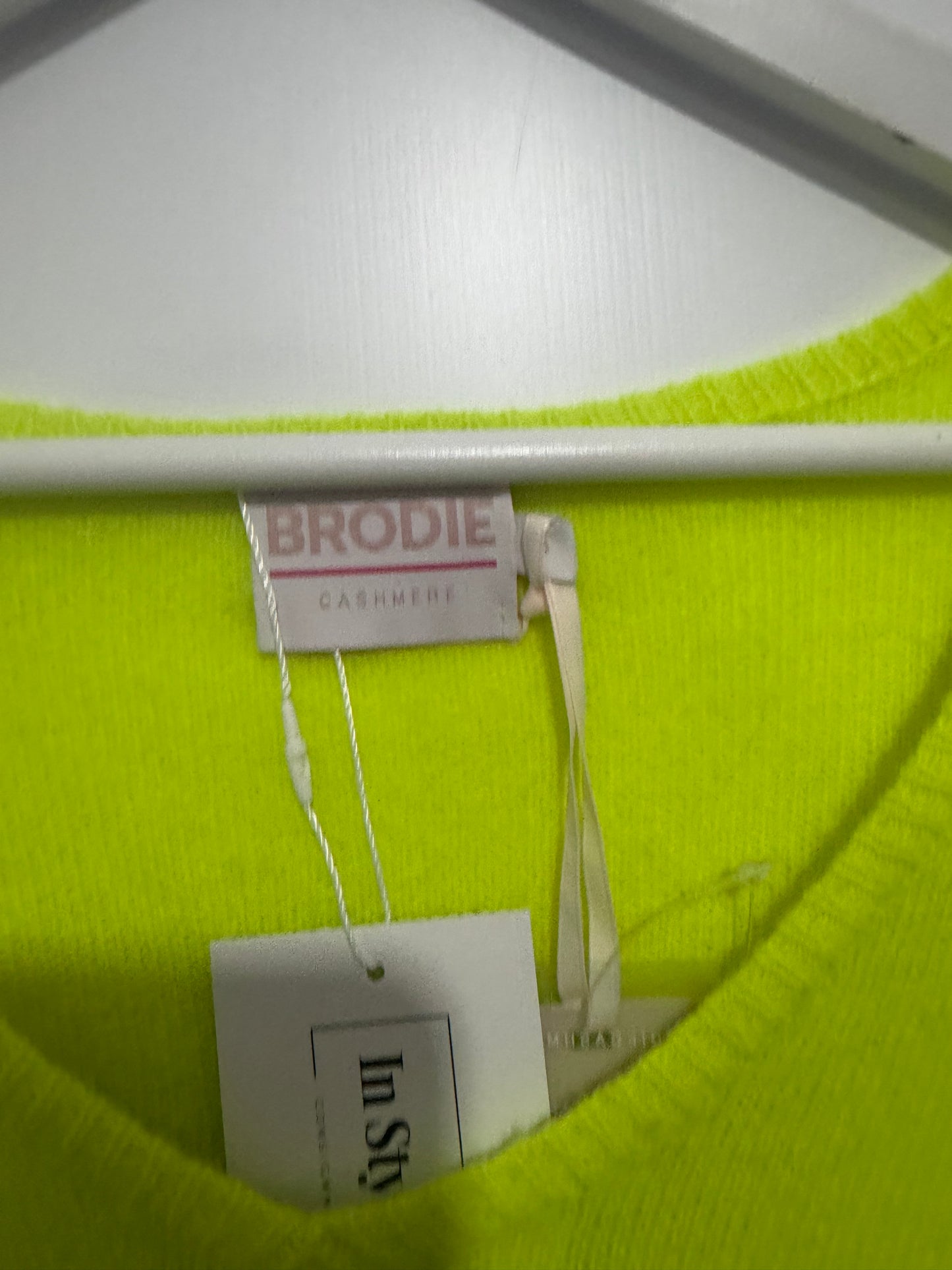Yellow Brodie Cashmere Jumper, Size S