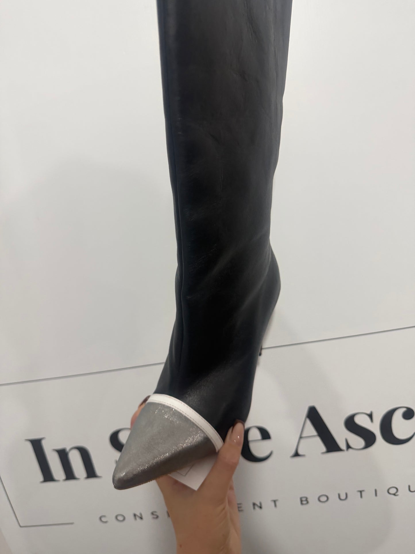 Black Smiling Shoes Boots, 6