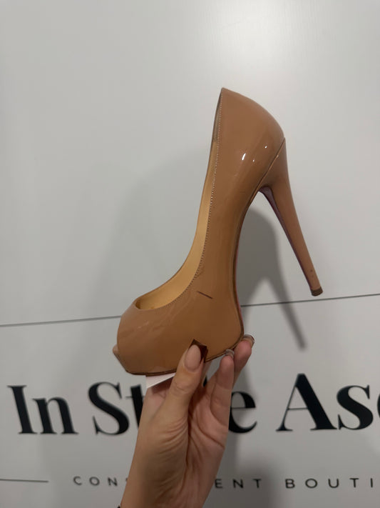 Nude Christian Louboutin Heels, 37.5 - UK 4.5