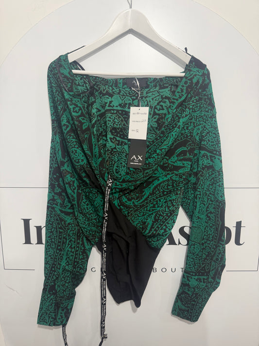 Green AX Paris Bodysuit, Size 12