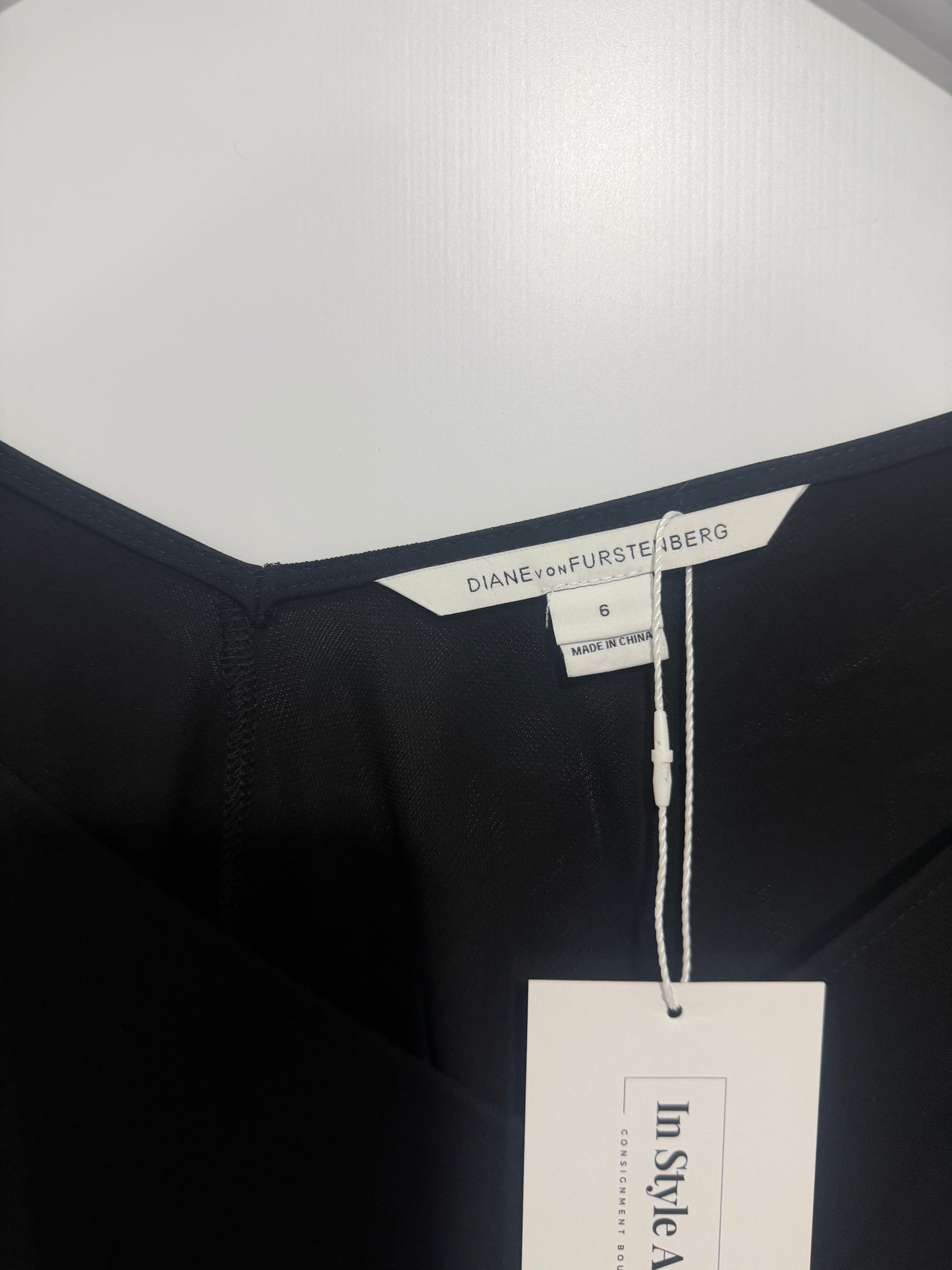 Black DVF Dress, Size UK 10