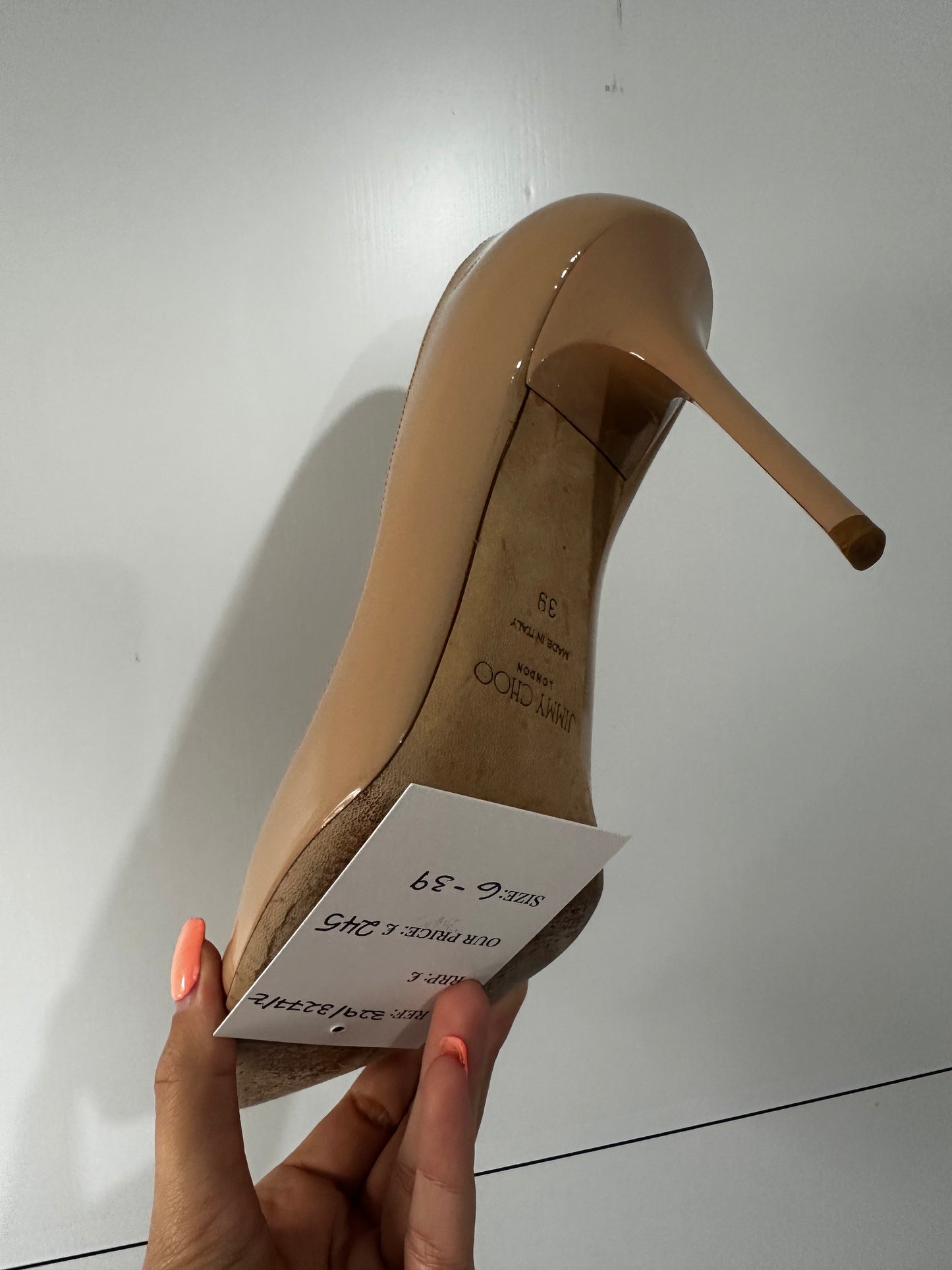 Nude Jimmy Choo Heels, Size 39 - UK 6