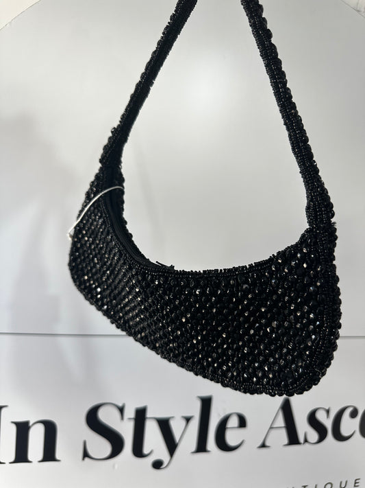Black Sparkly Lk Bennett Shoulder Bag