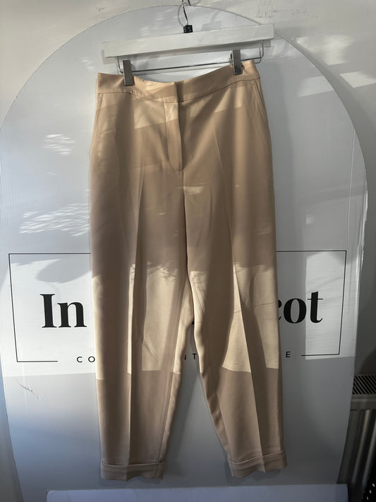 Beige White Label Trousers, Size Medium