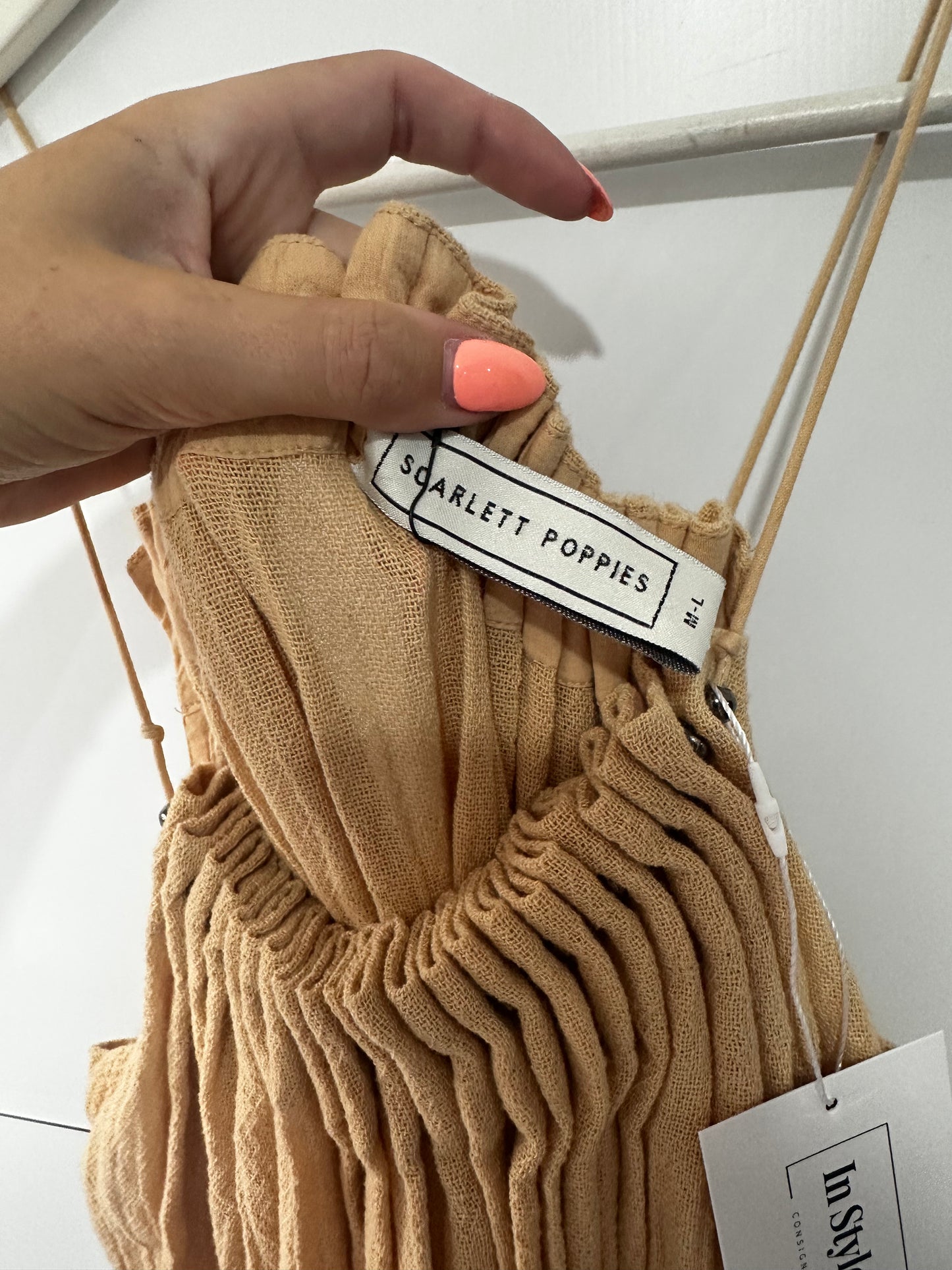Beige Scarlett Poppies Dress, Size M