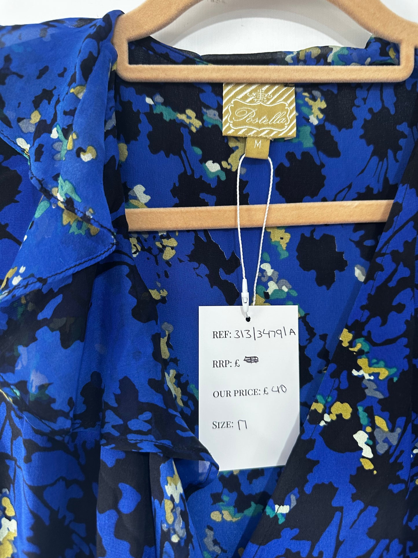 Blue Anthropology Potrella Dress, Medium