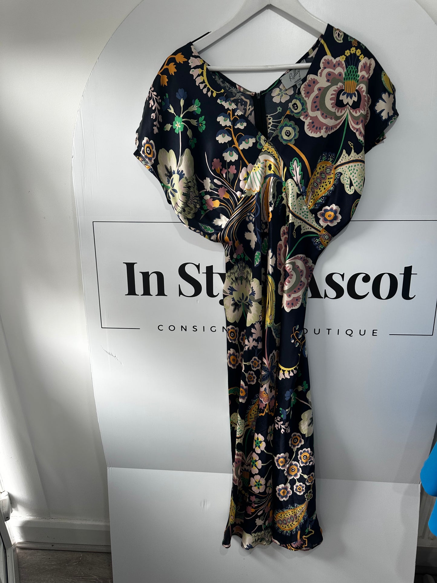 Navy floral Ridley Dress, 10
