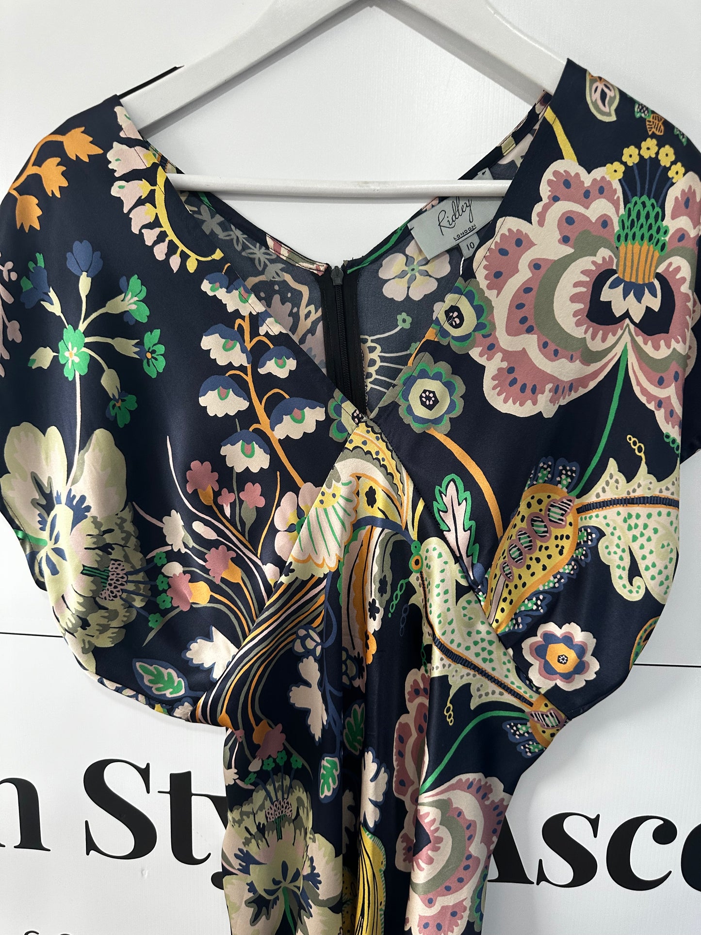 Navy floral Ridley Dress, 10