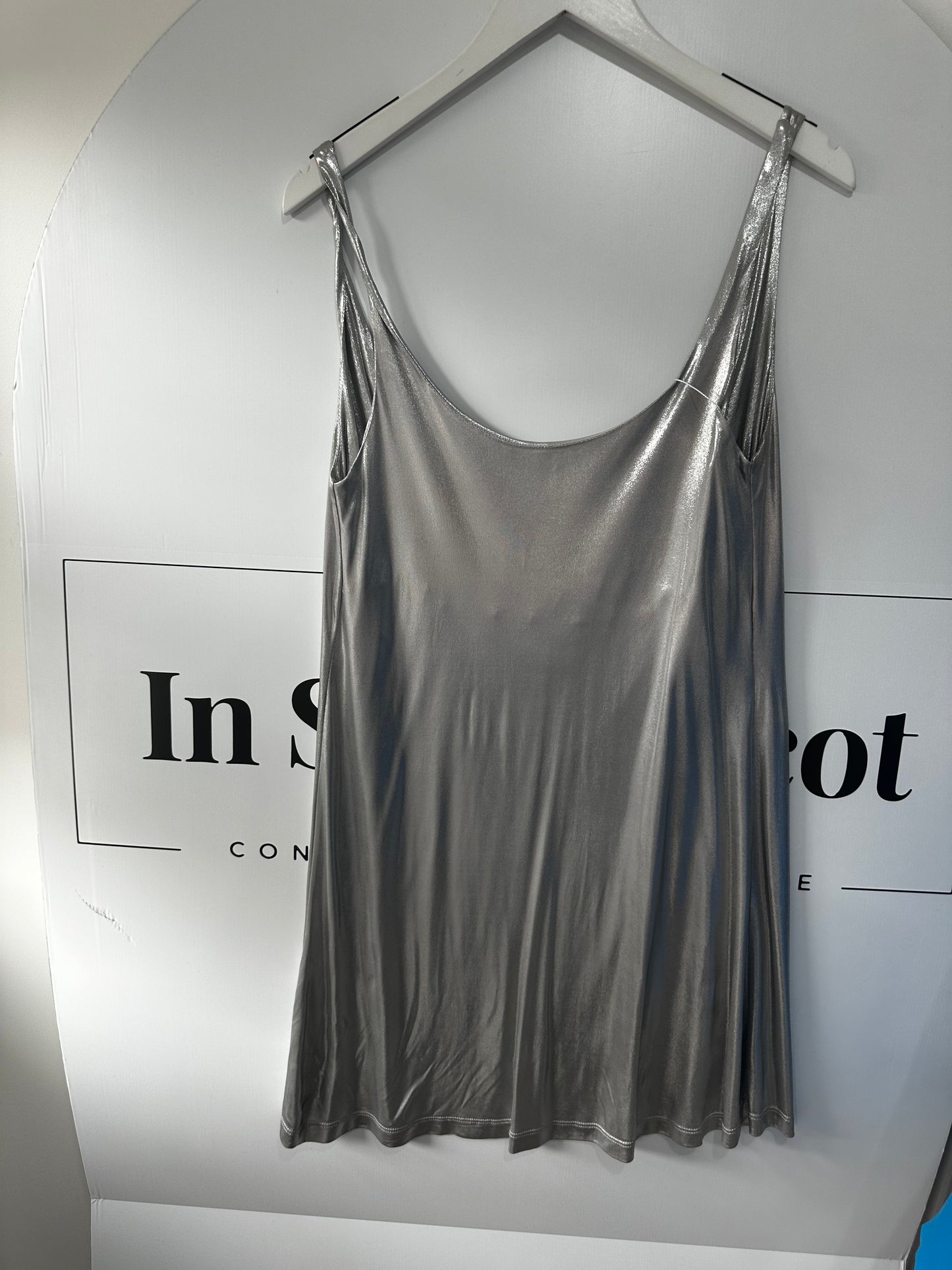 Silver Paris Dress, Size S