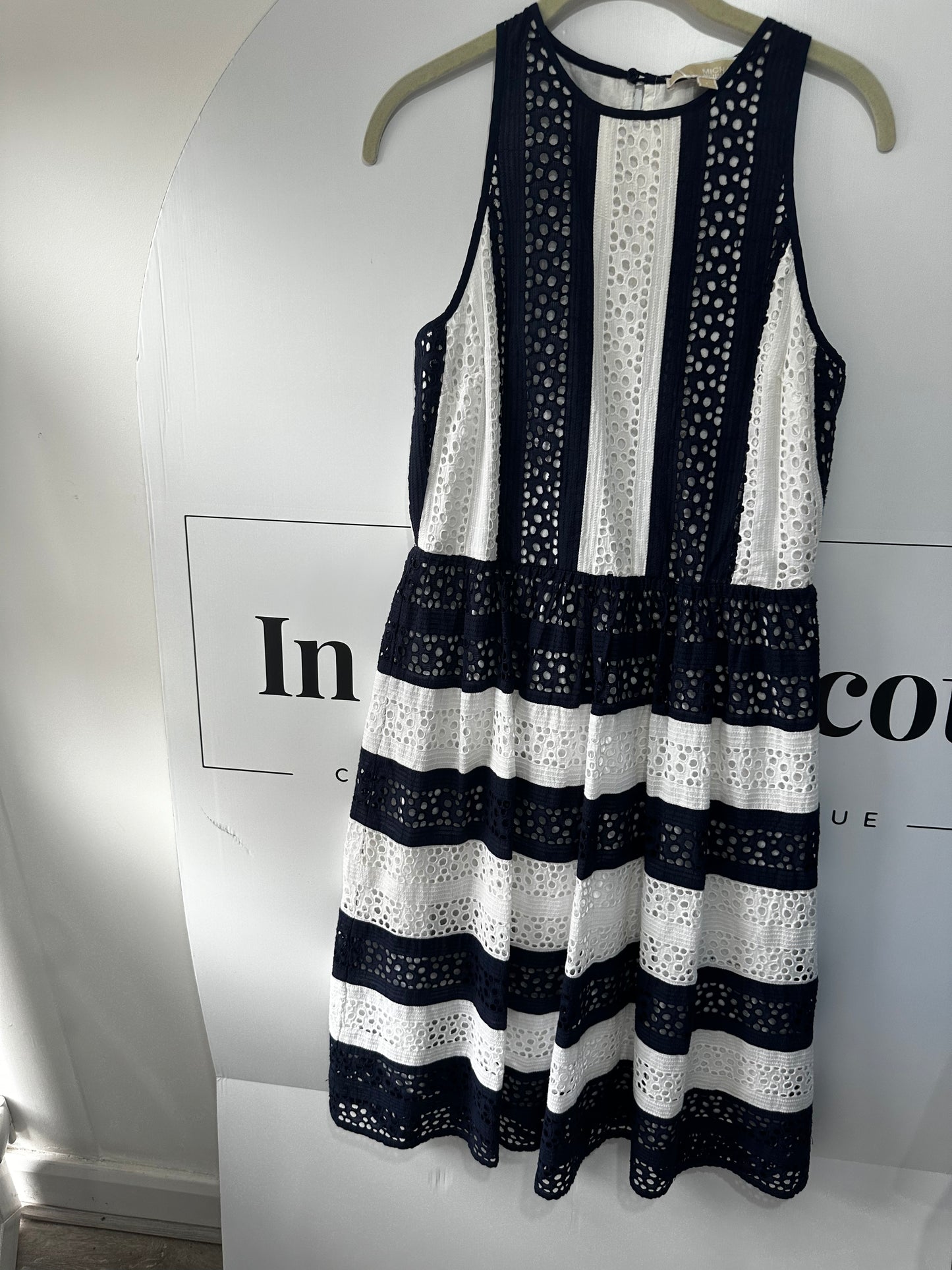Navy and White Michael Kors Dress, Size 6