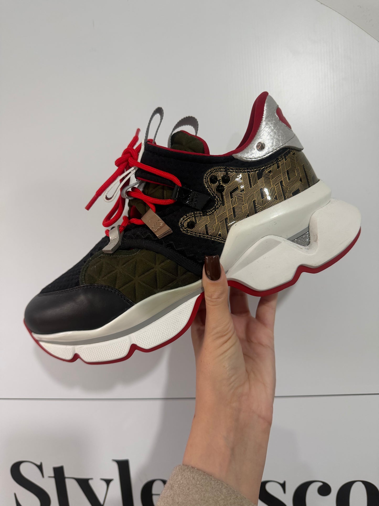 Red Runners Christian Louboutin Sneakers, Size 42.5 (fit a 9)