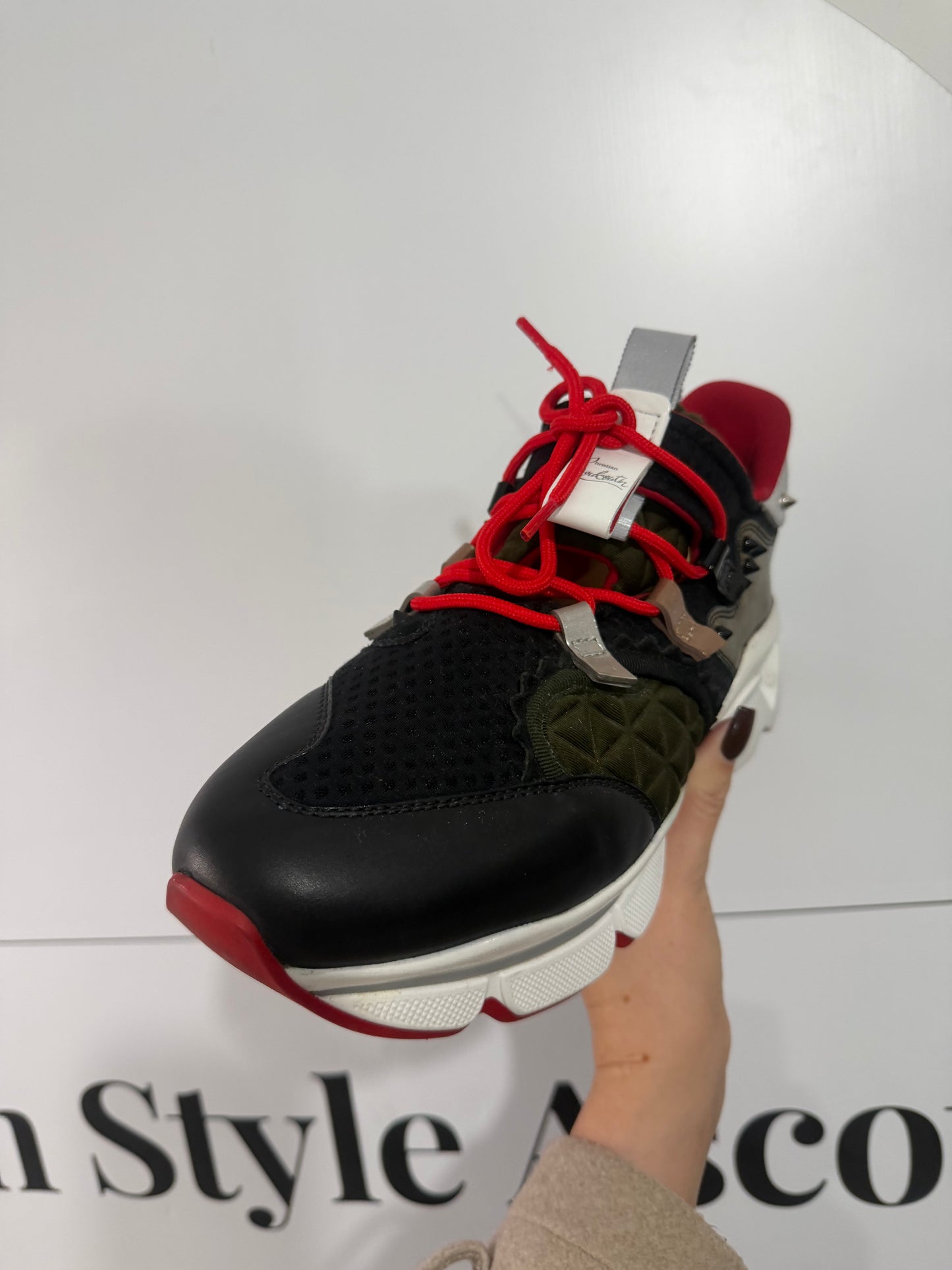 Red Runners Christian Louboutin Sneakers, Size 42.5 (fit a 9)