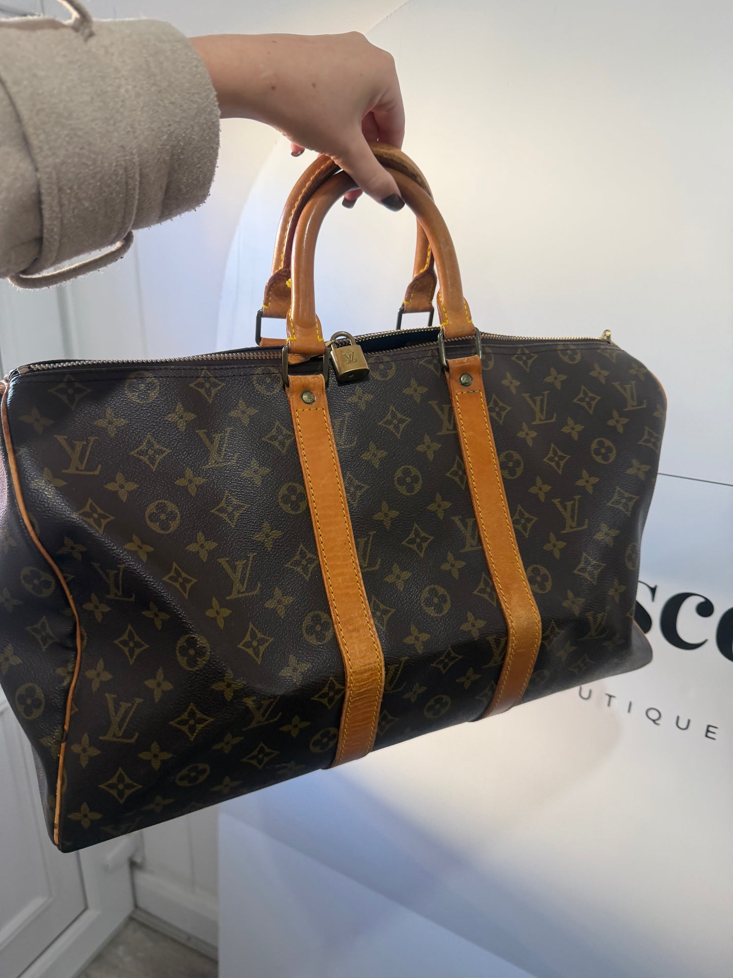 Monogram Louis Vuitton Holdall Keepall, 45