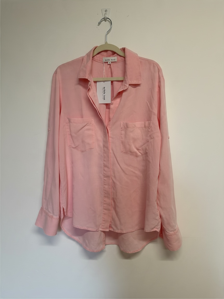 Preloved Bella Dahl Blouse Size M Pink
