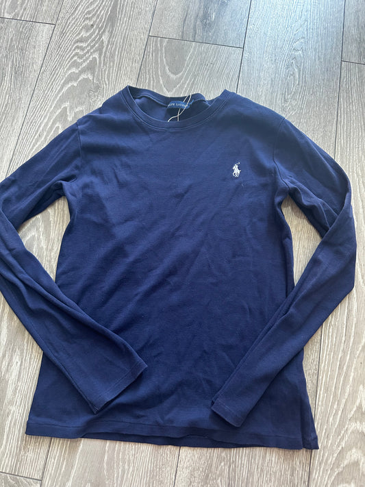 Navy Ralph Lauren Long Sleeve Top, Size L (runs small)