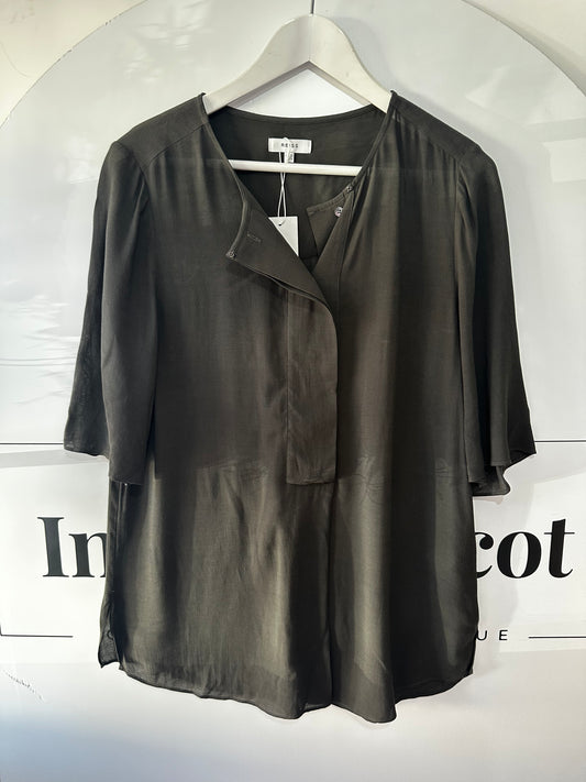 Khaki Reiss Blouse, Size 10