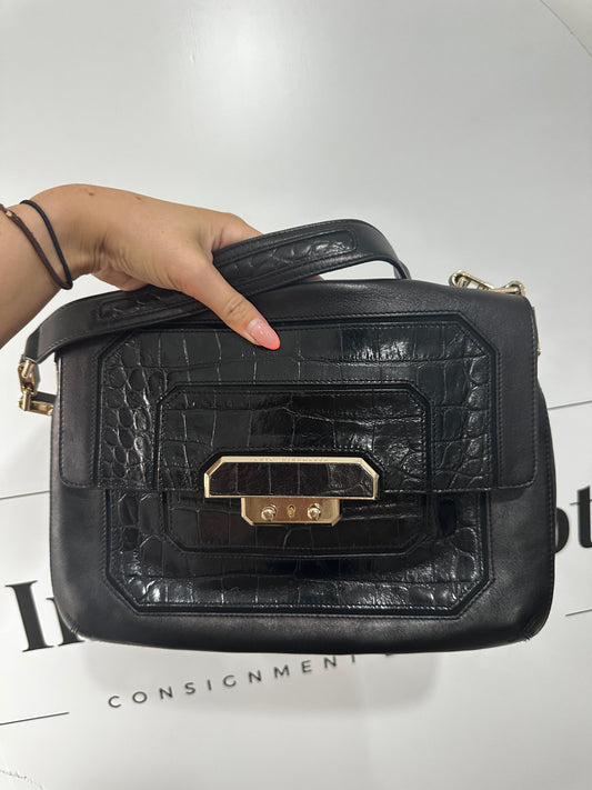 Black Anya Hindmarch Bag, Croc