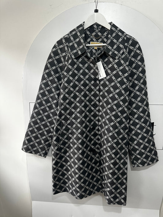 Blue Monogram Michael Kors Coat, Size XL